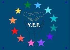 Logo projektu Young European Founders - vítězný návrh studentů ANOA